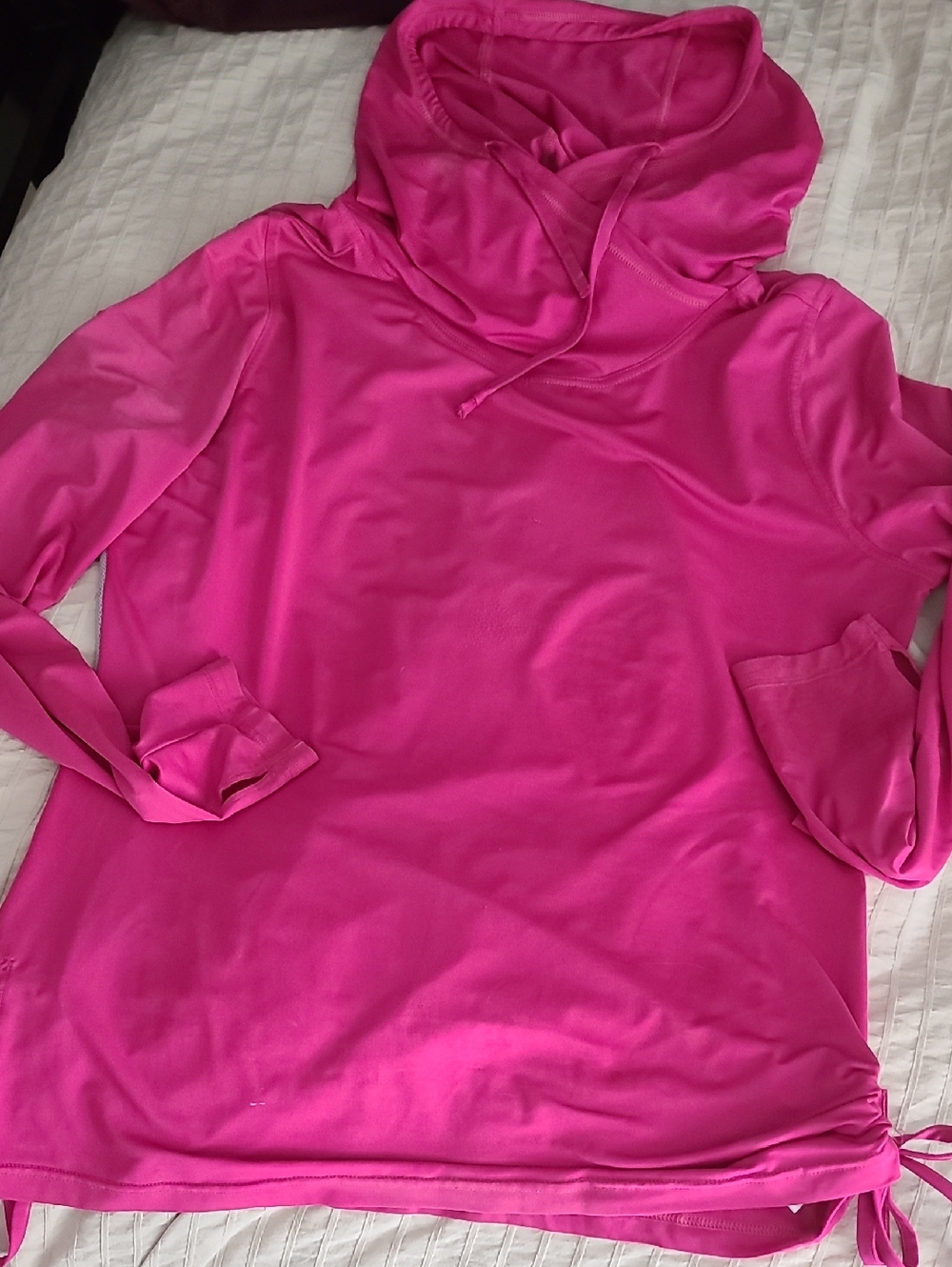 Exofficio Women's Hot Pink Hooded Sol Cool Sunshirt with Drawstring Hem